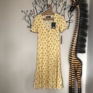 Reformation yellow locklin dress